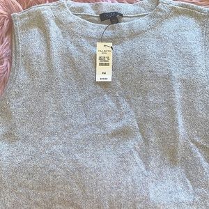 Talbots sleeveless shimmering silver sweater